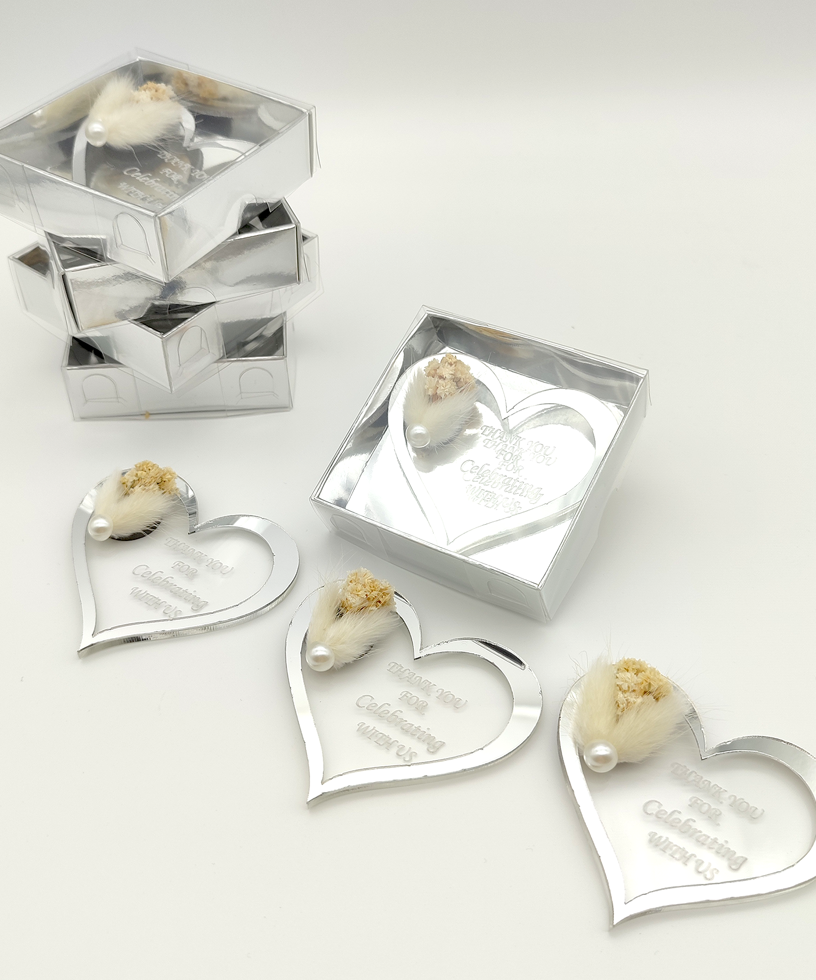 gold silber Acryl hochzeit gastgeschenke für die gäste, gastgeschenke hochzei für die gäste personalisier, Taufe, Kommunion Konfirmation,Geburtstag, schön das du da bist, Brautparty
