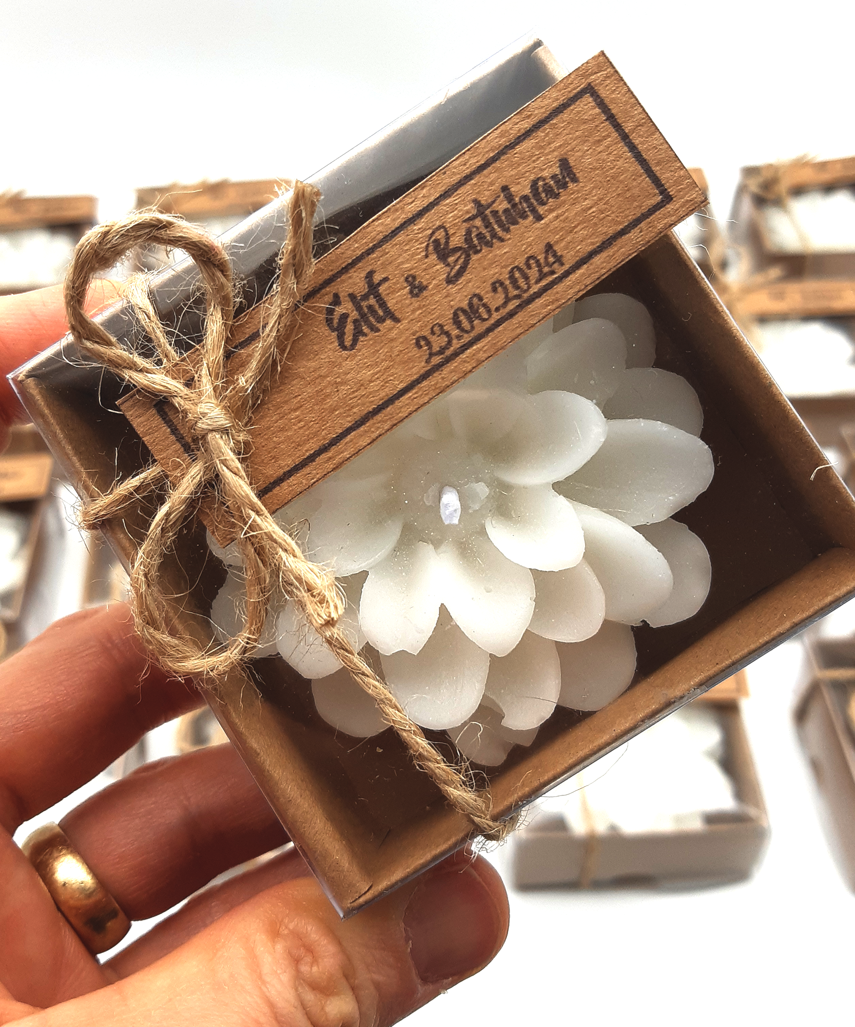 Lotuskerze, Schön Das Du Da Bist, hochzeit geschenke für brautpaar, gastgeschenk hochzeit gäste, taufe geschenk gäste babyparty,