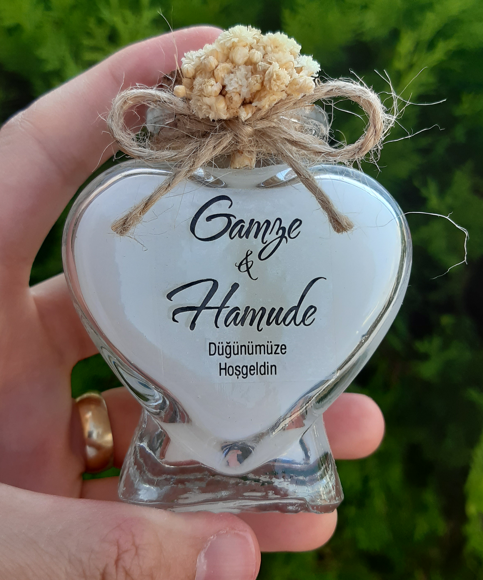 hochzeit geschenke für brautpaar, Kerze im Herzglas, gastgeschenk hochzeit gäste, taufe geschenk gäste babyparty, Schön Das Du Da Bist