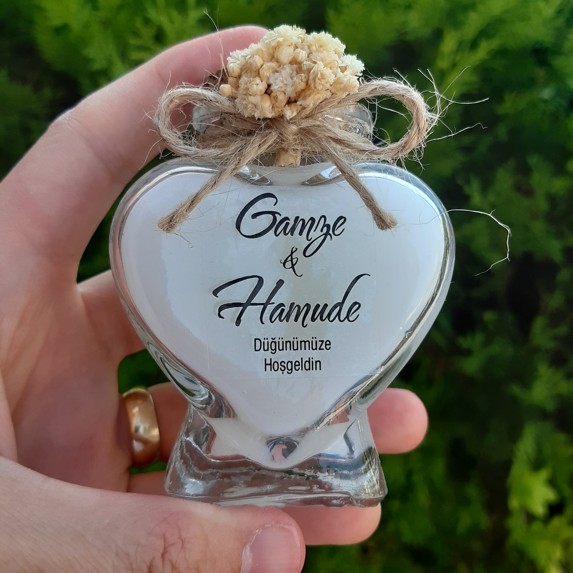 hochzeit geschenke für brautpaar, Kerze im Herzglas, gastgeschenk hochzeit gäste, taufe geschenk gäste babyparty, Schön Das Du Da Bist
