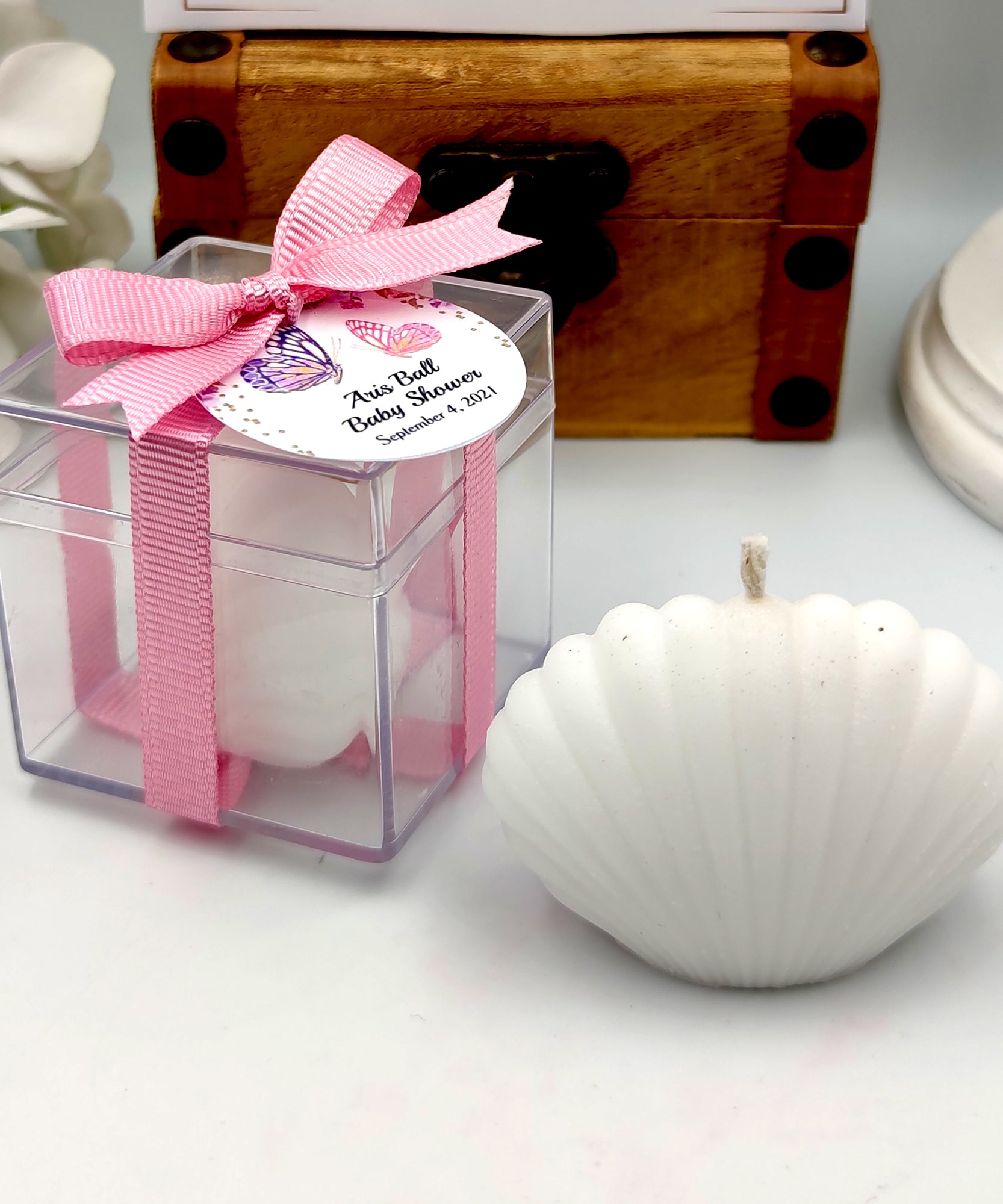 Wedding Favour Seashell shaped candles for Bridal Shower Guest