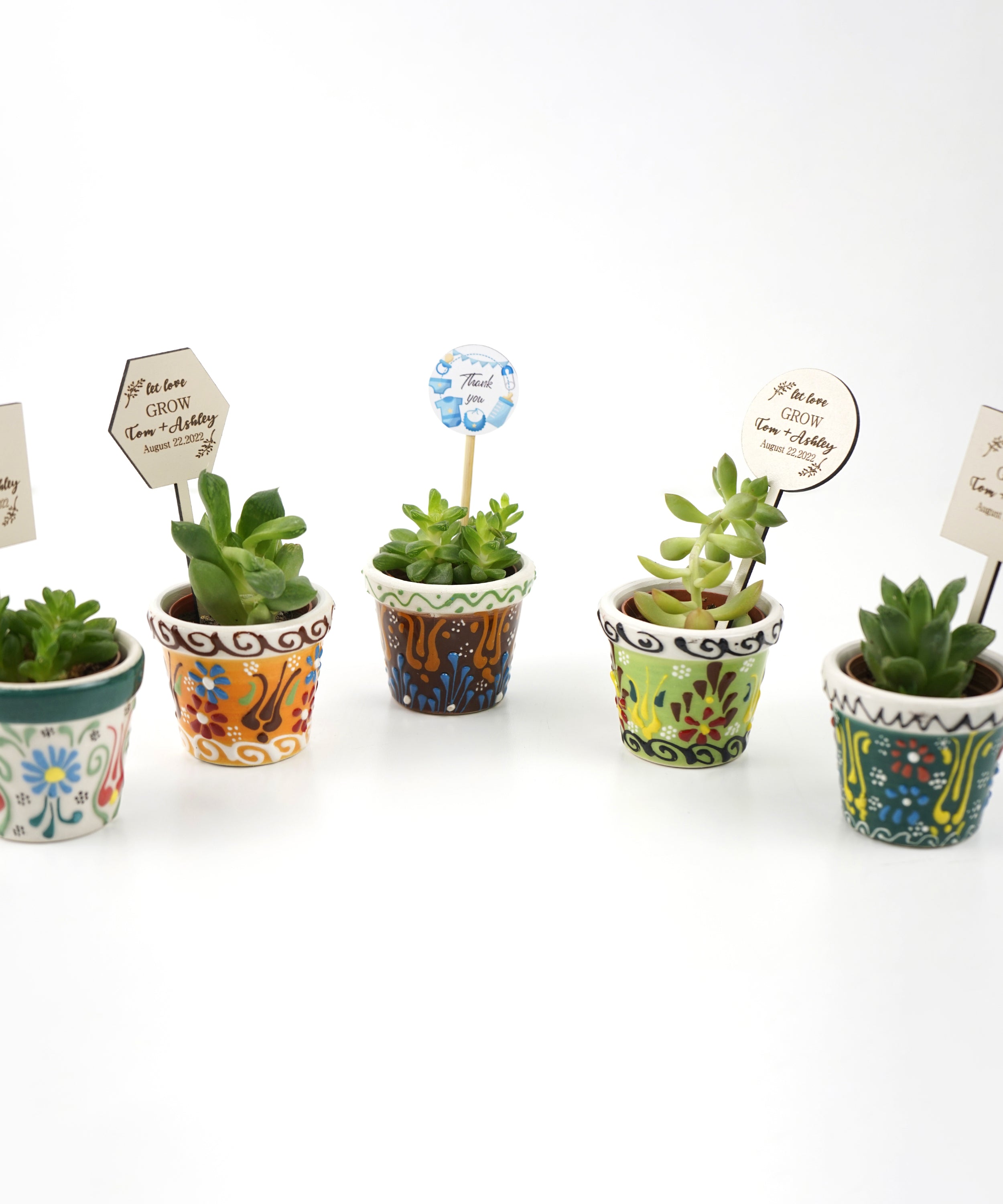 Wedding favours Ceramic Succulent Pots for Bridal Shower gifts Guest bulk