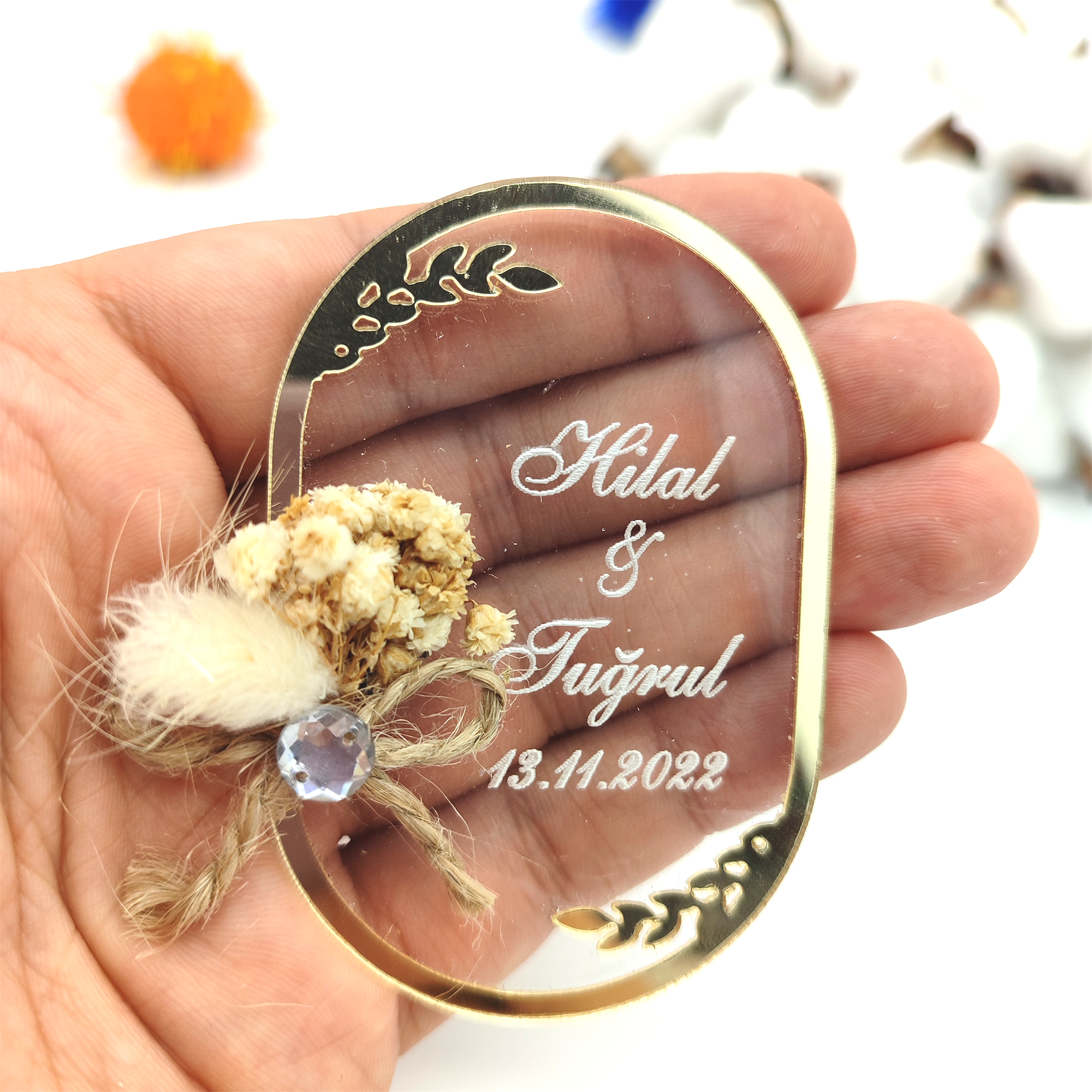 gold silber Acryl hochzeit gastgeschenke für die gäste, gastgeschenke hochzei für die gäste personalisier, Taufe, Kommunion Konfirmation,Geburtstag, schön das du da bist, Brautparty