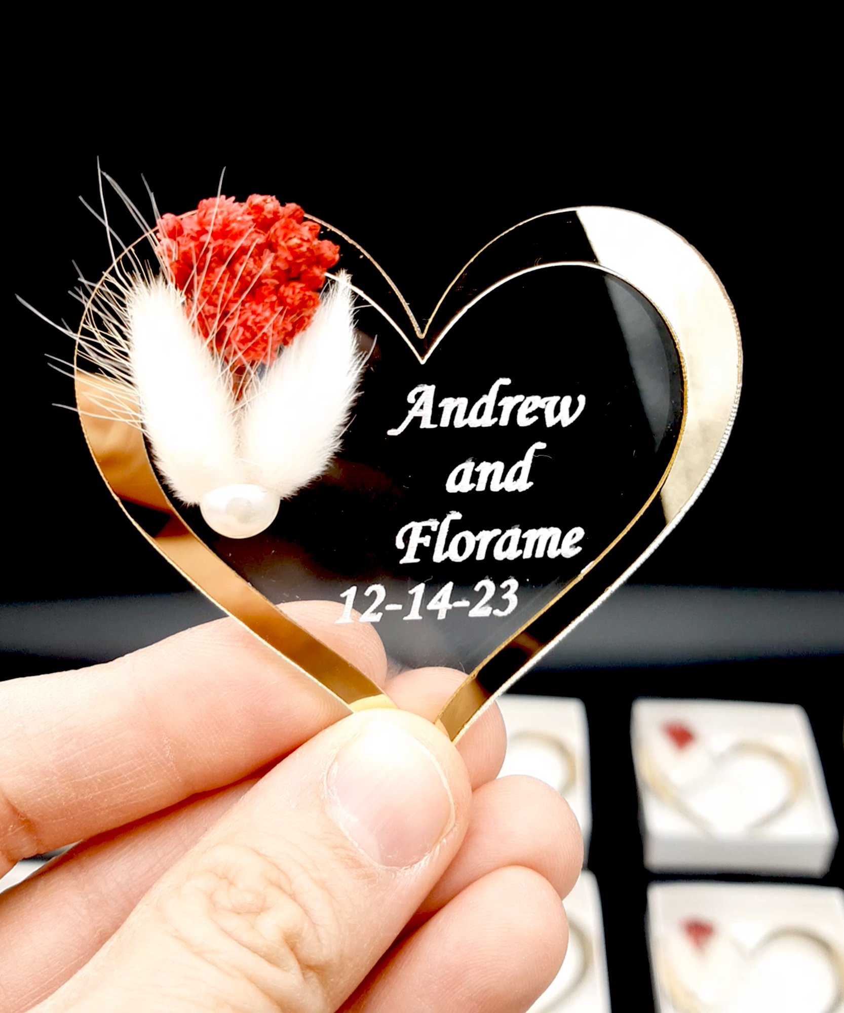 gastgeschenke hochzei für die gäste personalisier,  Stück gold silber Acryl hochzeit gastgeschenke für die gäste, Taufe, Kommunion Konfirmation,Geburtstag, schön das du da bist, Brautparty