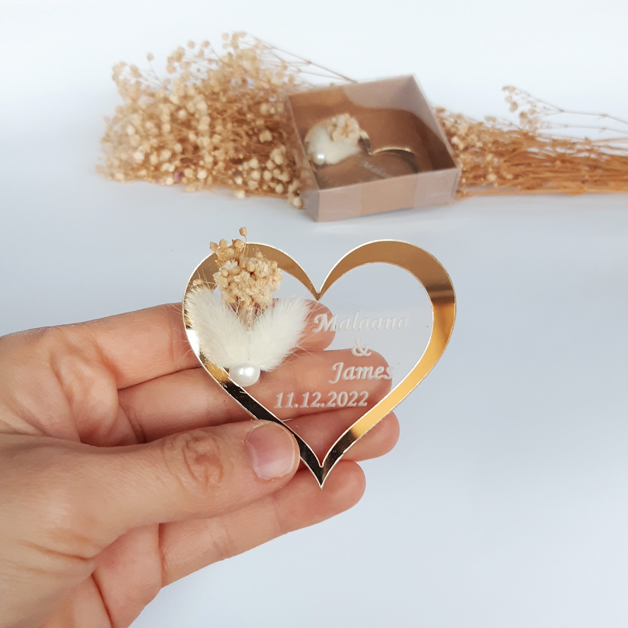 gold silber Acryl hochzeit gastgeschenke für die gäste, gastgeschenke hochzei für die gäste personalisier, Taufe, Kommunion Konfirmation,Geburtstag, schön das du da bist, Brautparty