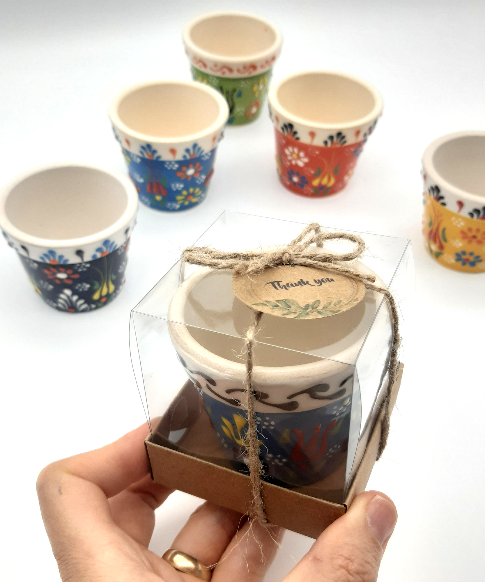 Wedding Favours Bulk ceramic succulent pots in box for Party Gifts for Guest