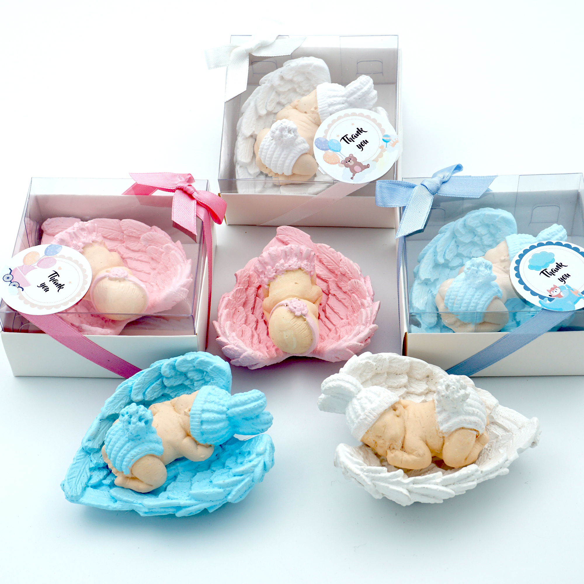 Baby Shower Favors for Guest, Stone Angel baby for new born, baptism, Communion, christenings