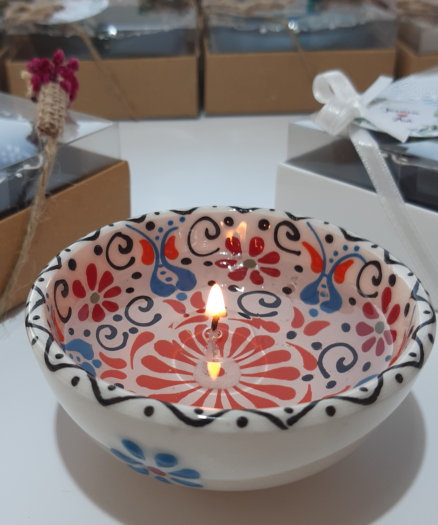 gastgeschenk hochzeit gäste, Gelkerze in Keramikschalen hochzeit geschenke für brautpaar, taufe geschenk gäste babyparty, Schön Das Du Da Bist